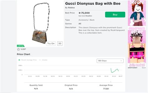 gucci bee bag roblox|gucci roblox bag value.